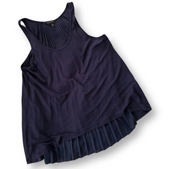 Banana Republic Pleated Tank Top Navy Size XS - Picture 1 of 5
